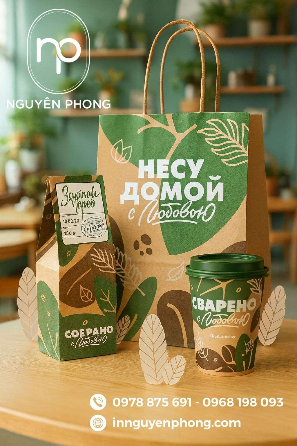 Mẫu túi giấy đựng cà phê nổi bật 